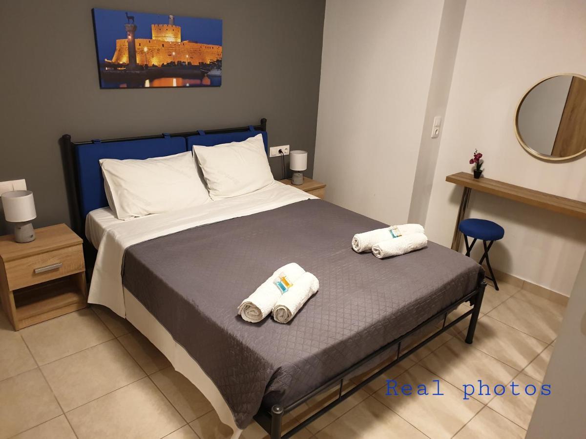 Blue - Comfy Center Rodos Apartment Asgourou Luaran gambar